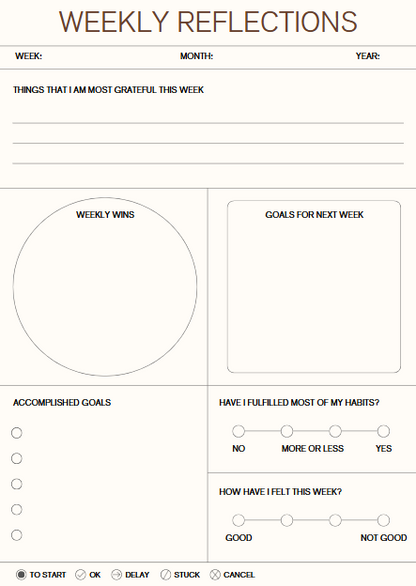 Goal Setting Sheet & Weekly Tracker