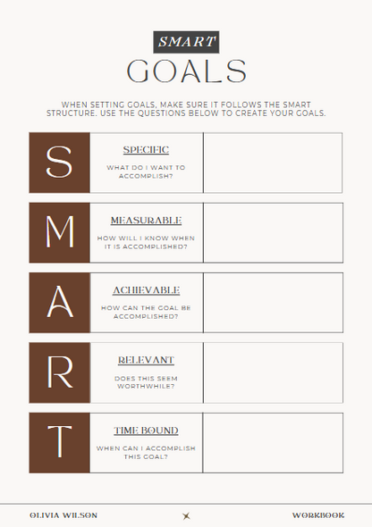 Goal Setting Sheet & Weekly Tracker